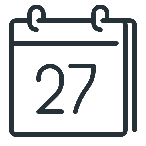 Calendar, date, day, twenty seven, 27 icon - Free download