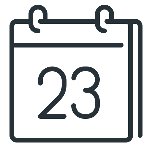 Calendar, date, day, twenty three, 23 icon - Free download