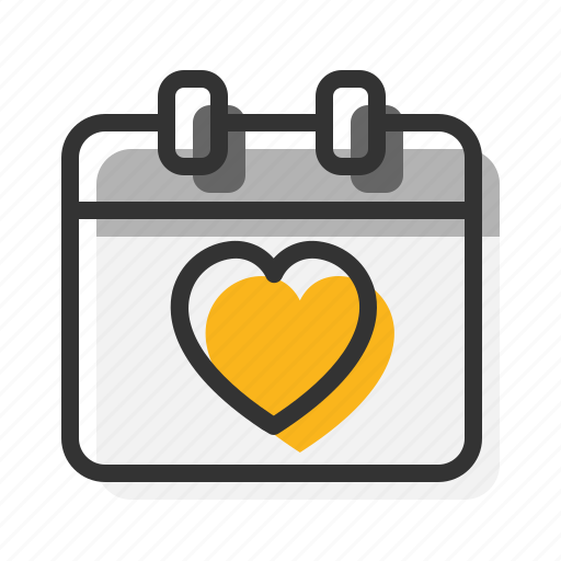 Calendar, date, favorite, love, reminder, schedule icon - Download on Iconfinder
