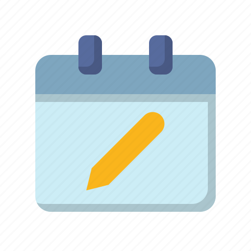 Calendar, date, reminder, schedule, write icon - Download on Iconfinder