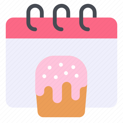 Calendar, date, day, easter, event, food, kulich icon - Download on Iconfinder