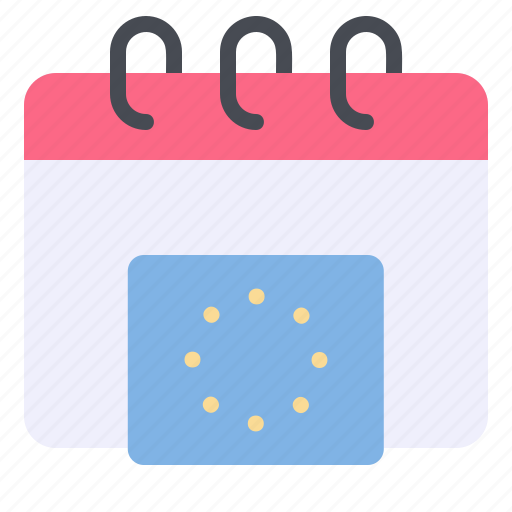 Calendar, date, day, eu, europe, event, flag icon - Download on Iconfinder
