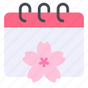 calendar, date, day, event, flower, japan, sakura