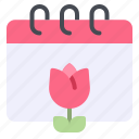 calendar, date, day, event, flower, spring, tulip