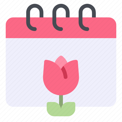 Calendar, date, day, event, flower, spring, tulip icon - Download on Iconfinder