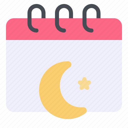 Calendar, date, day, event, islam, moon, satr icon - Download on Iconfinder