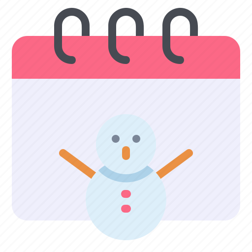 Calendar, date, day, event, snow, snowman, winter icon - Download on Iconfinder