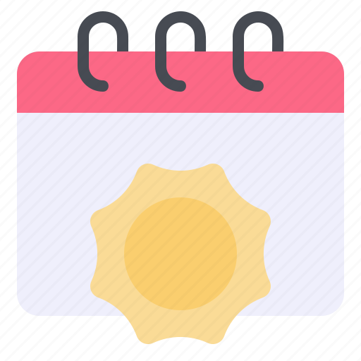 Calendar, date, day, event, star, sun, weather icon - Download on Iconfinder