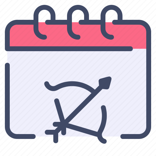 Arrow, bow, calendar, date, day, event, hunting icon - Download on Iconfinder