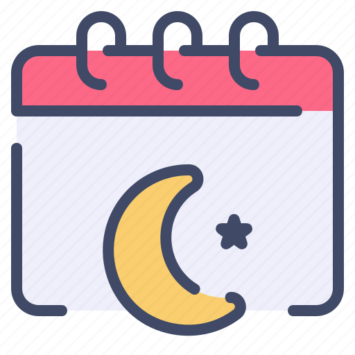 Calendar, date, day, event, islam, moon, satr icon - Download on Iconfinder