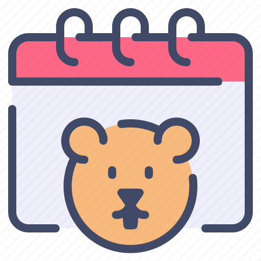 Animal, calendar, date, day, event, marmot, spring icon - Download on Iconfinder