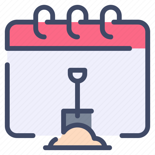 Calendar, date, day, dig, event, shovel icon - Download on Iconfinder