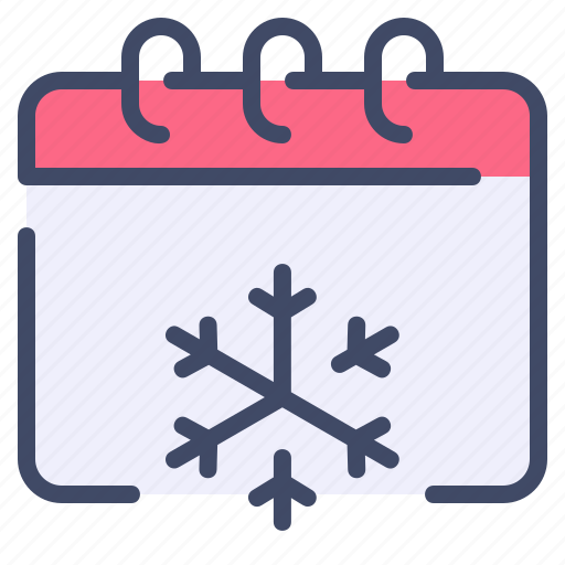 Calendar, date, day, event, flake, snow, winter icon - Download on Iconfinder