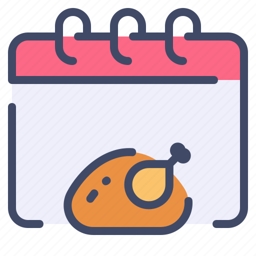 Calendar, chicken, date, day, event, thanksgiving, turkey icon - Download on Iconfinder