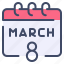 calendar, date, day, event, international, women 