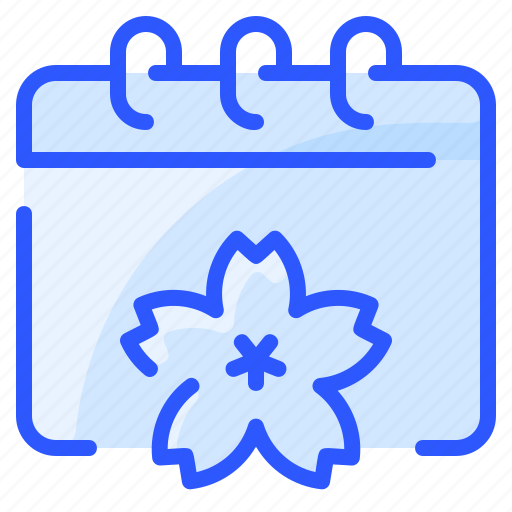 Calendar, date, day, event, flower, japan, sakura icon - Download on Iconfinder