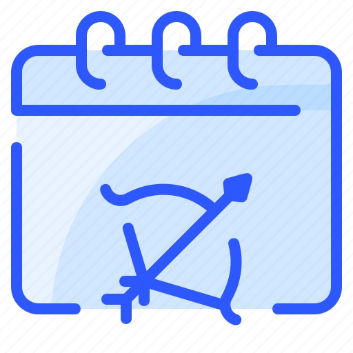 Arrow, bow, calendar, date, day, event, hunting icon - Download on Iconfinder