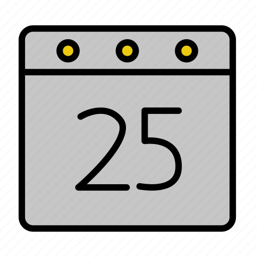 Calendar, date, day, event, month, schedule, twenty five icon - Download on Iconfinder
