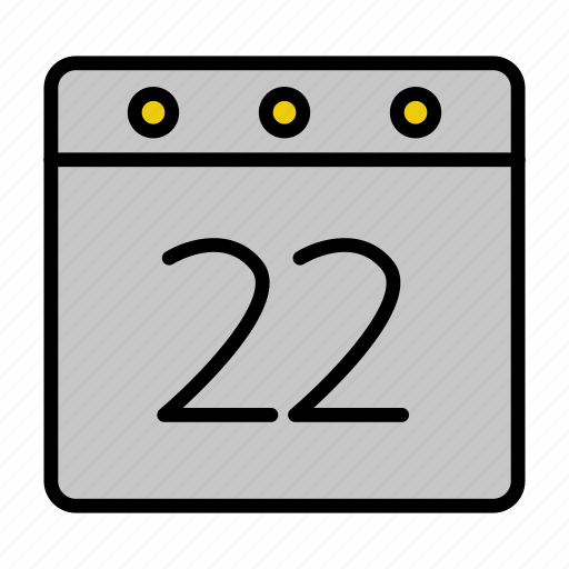 Calendar, date, day, event, month, schedule, twenty two icon - Download on Iconfinder