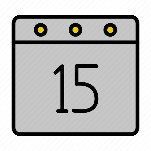 Calendar, date, day, event, fifteen, month, schedule icon - Download on Iconfinder