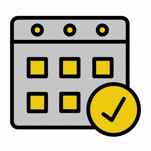 Calendar, date, appointment, day, done, schedule, tick icon - Download on Iconfinder