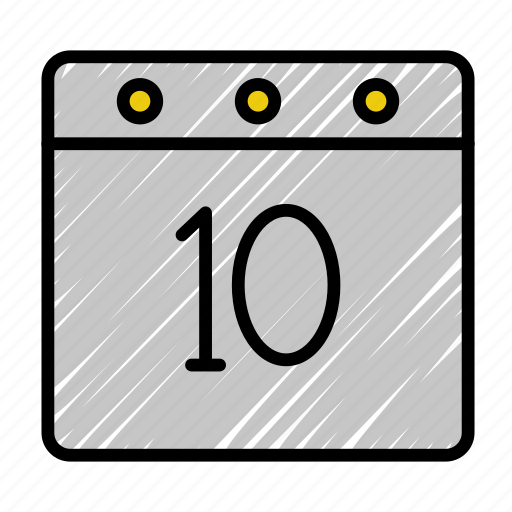 Calendar, date, day, event, month, schedule, ten icon - Download on Iconfinder