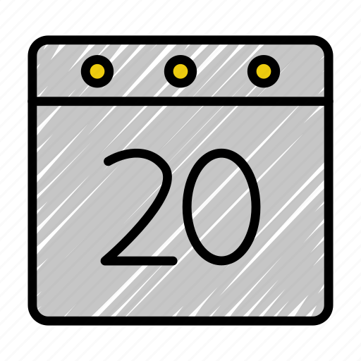Calendar, date, appointment, day, month, schedule, twenty icon - Download on Iconfinder