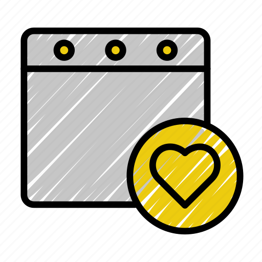 Calendar, date, favorite, heart, love, month, valentine icon - Download on Iconfinder