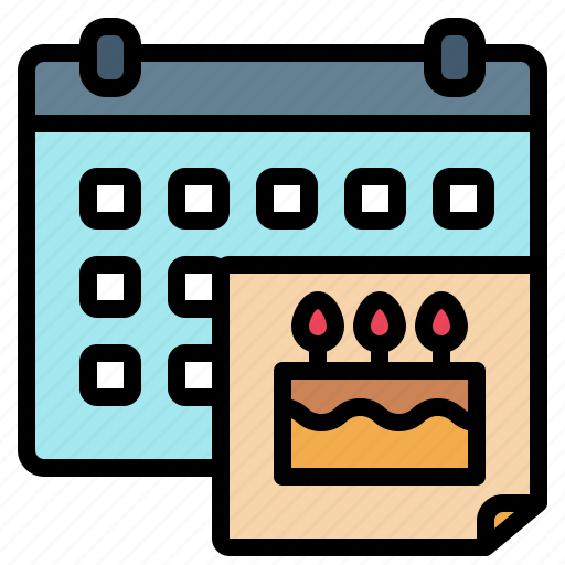 Birthday, calendar, time, and, date, schedule, event icon - Download on Iconfinder