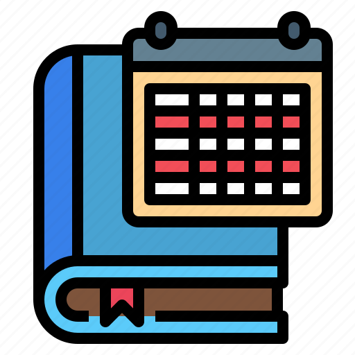 Book, calendar, time, and, date, schedule icon - Download on Iconfinder