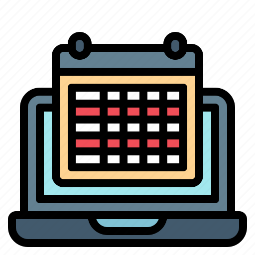 Laptop, event, schedule, calendar, computer icon - Download on Iconfinder