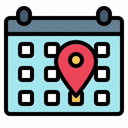Pin, location, time, and, date, schedule icon - Download on Iconfinder