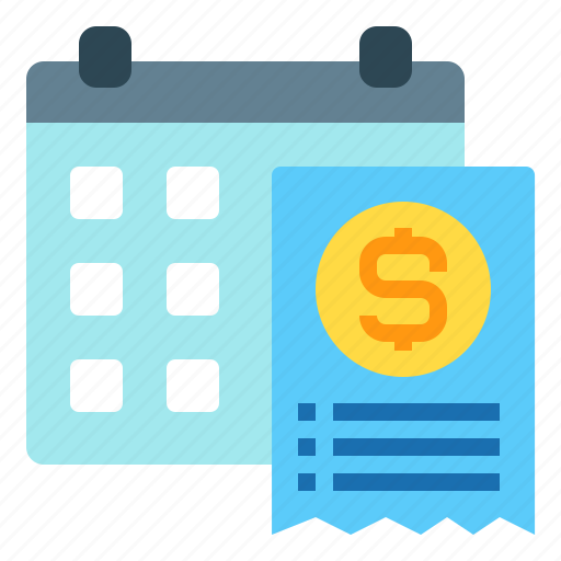Bill, payment, calendar, schedule, time, and, date icon - Download on Iconfinder