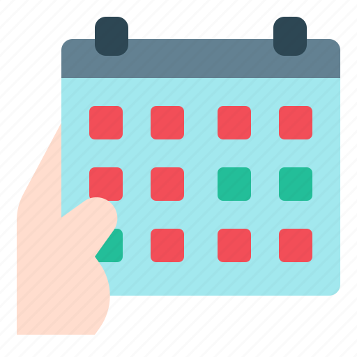 Hand, calendar, schedule, date icon - Download on Iconfinder