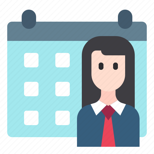 Woman, appointment, administration, calendar, people icon - Download on Iconfinder