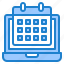 calendar, date, schedule, event, laptop 