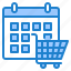 calendar, schedule, shopping, cart 