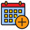 calendar, schedule, add, event