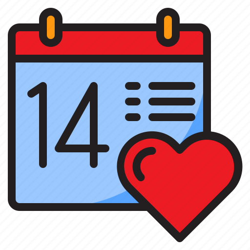 Calendar, schedule, date, valentine icon - Download on Iconfinder