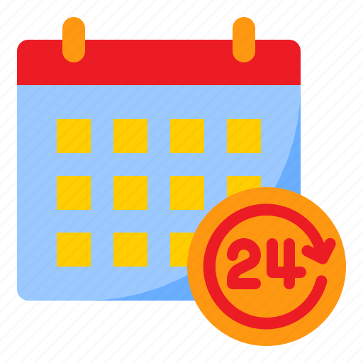 Calendar, schedule, date, 24hr icon - Download on Iconfinder