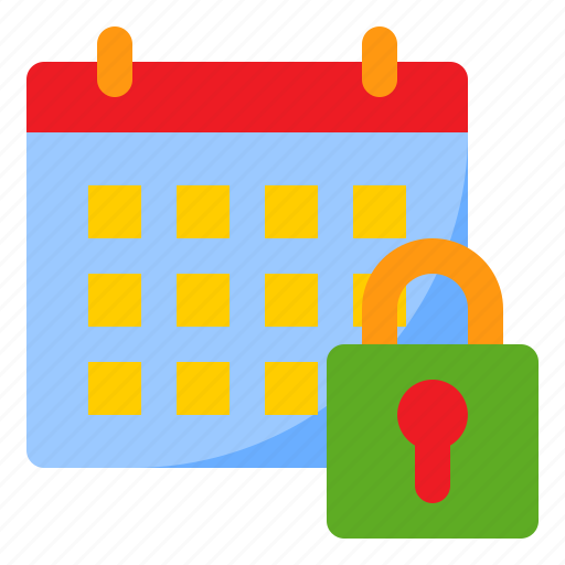 Calendar, schedule, date, lock icon - Download on Iconfinder
