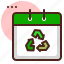 calendar, month, recycle, time 