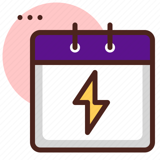 Calendar, month, thunder, time icon - Download on Iconfinder