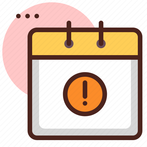 Calendar, month, time, warning icon - Download on Iconfinder