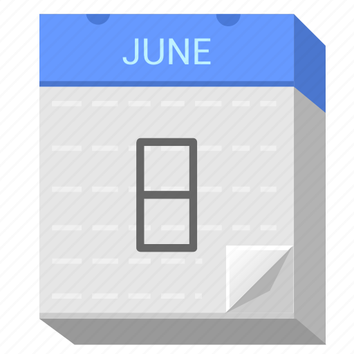 Calendar, date, eight, june icon - Download on Iconfinder