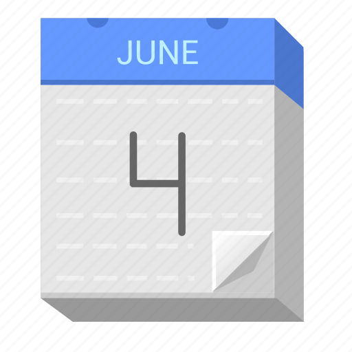 Calendar, date, four, june icon - Download on Iconfinder