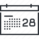 calendar, events, news, pixel icon, schedule, thin line, time and date 