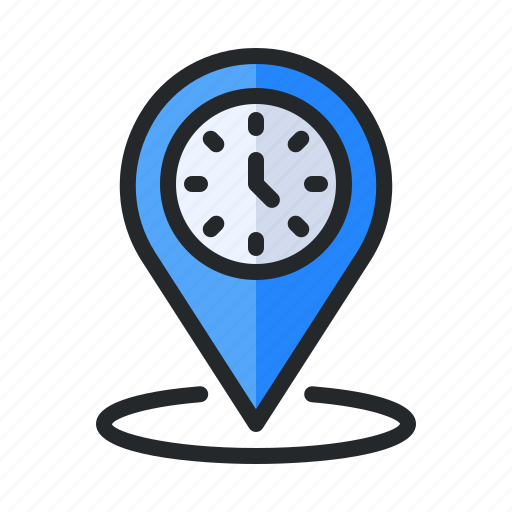 Alarm, clock, map, pin, place, time, timer icon - Download on Iconfinder