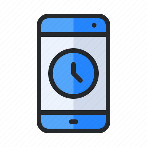 Clock, mobile, notification, phone, smartphone, time, timer icon - Download on Iconfinder