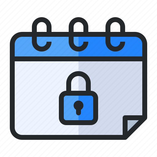 Appointment, calendar, date, lock, locked, padlock, schedule icon - Download on Iconfinder